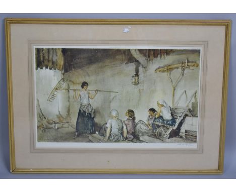 A Framed and Signed Artist's Proof Print by Russell Flint, "The Tale Bearer", 54cm x 32cm 