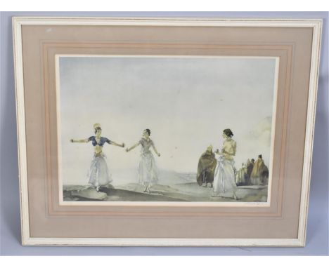 A Framed and Signed Artist Proof Print, Russell Flint, "Castanets", 53x38cm 