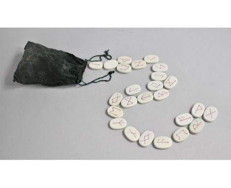 A Collection of Various Ceramic Witches Runes 
