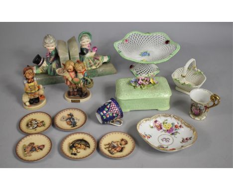 A Collection of English and Continental Ceramics to Comprise Goebel Figures and Dishes, Pair of Figural Ceramic and Alabaster