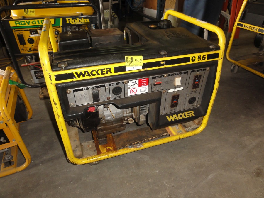 { Option of lots 364, 365, 366 } Wacker Generator, 5.6 KW