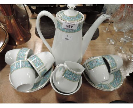 A vintage part coffee set, stamped Embassy and England
