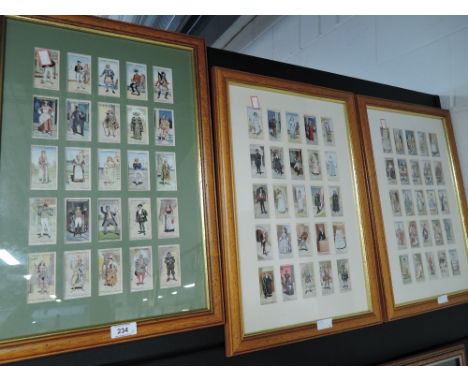 A selection of vintage framed cigarette cards Players series 