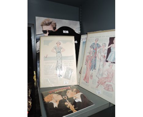A selection of vintage fashion advertisements 