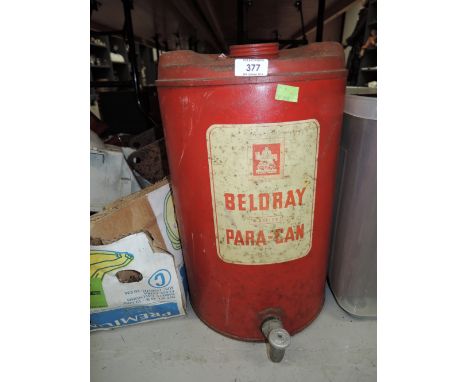 A vintage Beldray paraffin dispenser advertising can 
