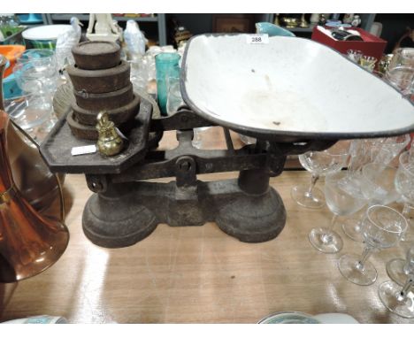 A vintage set of balance scales