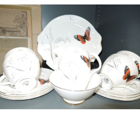 A vintage part tea service by Royal Albert in the Mandalay pattern