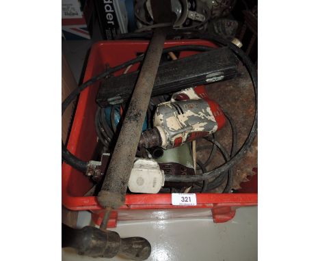 A selection of vintage DIY and garage tools
