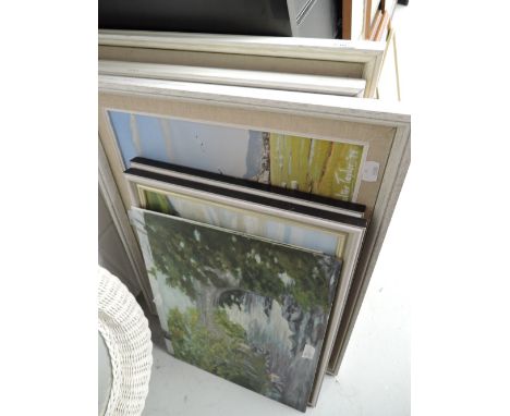 A selection of vintage original oils on boards