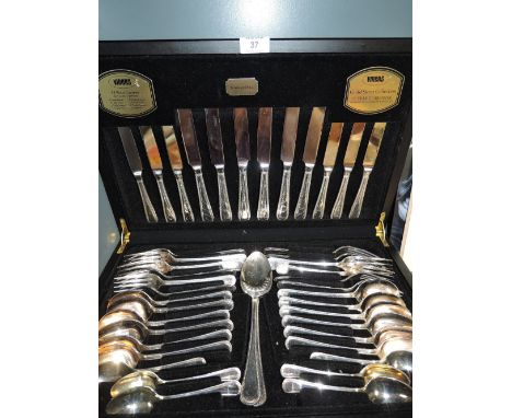 A vintage canteen of cutlery by Viners Guild silver collection