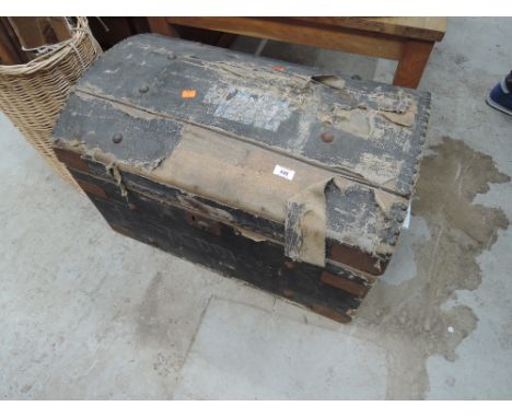 A vintage cabin trunk