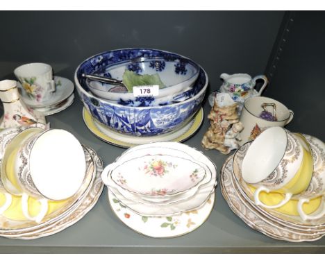 A selection of ceramics including part tea service