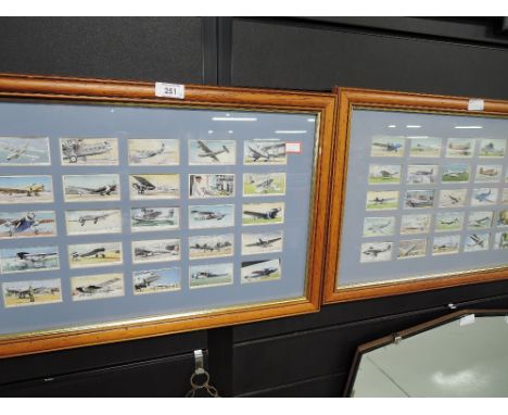 A selection of vintage cigarette cards players series Aeroplanes etc