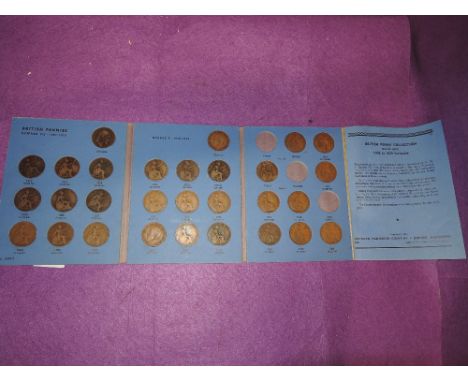 A selection of vintage collectable coins, British pennies 