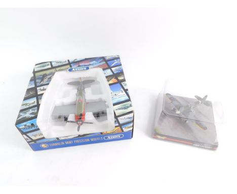 A Franklin Mint Precision model of a Thunderbolt Big Ass Bird, collection armour, boxed, together with a WWII Legends die cas
