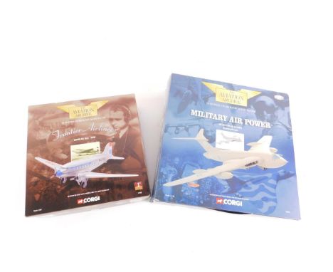 A Corgi Aviation Archive HV Victor K2 Tanker, Military Air Power, Bruntingthorpe, scale 1:144, 48701, together with a Frontie