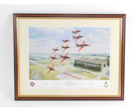 Robert Tomblin. Ruby Reds, The 2004 Red Arrows Celebrate Their 40th Display Season with a Flypast, in Diamond Nine Formation 