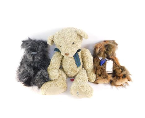 A Hamleys Teddy Bear, Silver Tag Bears Teddy called Edward, limited edition 2015, and another, Tyler, limited edition 2015. (