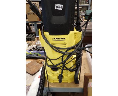 Karcher K2 pressure washer. Not available for in-house P&P, contact Paul O'Hea at Mailboxes on 01925 659133All electrical ite