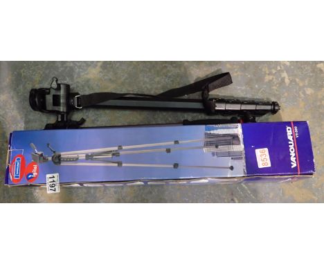Two camera tripods, one by Vanguard. Not available for in-house P&amp;P, contact Paul O'Hea at Mailboxes on 01925 659133 