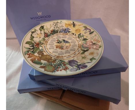 Wedgwood calendar plates, boxed. Not available for in-house P&amp;P, contact Paul O'Hea at Mailboxes on 01925 659133 