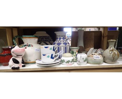 Shelf of mixed ceramics. Not available for in-house P&amp;P, contact Paul O'Hea at Mailboxes on 01925 659133 