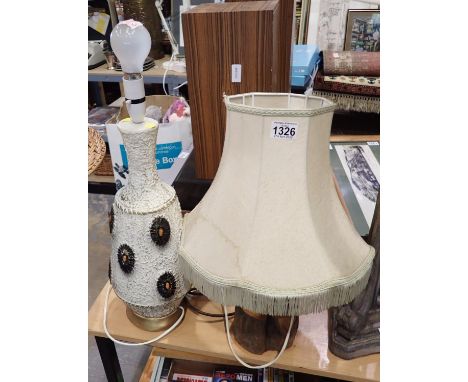 Two lamps to include a resin example, H: 60 cm. Not available for in-house P&P, contact Paul O'Hea at Mailboxes on 01925 6591
