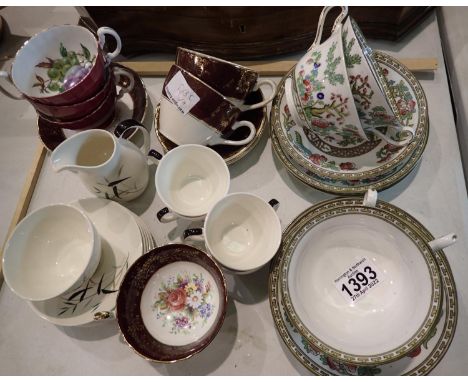 Three part tea sets to include Royal Doulton. Not available for in-house P&amp;P, contact Paul O'Hea at Mailboxes on 01925 65