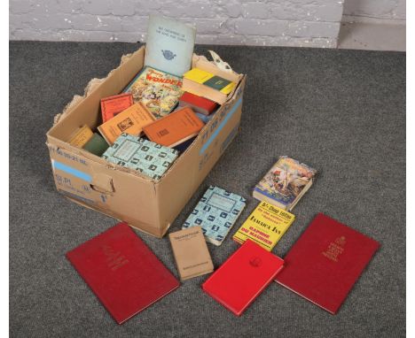 A box of vintage books, to include Children's books, novels, Royal examples etc.  