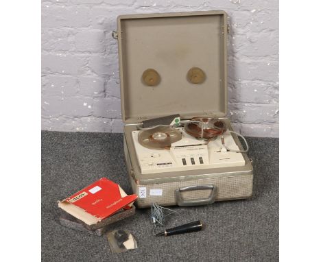 A tape to tape cased recorder to include Acos microphone  