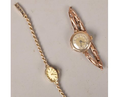 A Ladies automatic Rotary gold wrist watch with bracelet chain strap to include ladies automatic rose gold wrist watch  