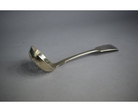 A Victorian Silver Ladle with Pierced Bowl, Birmingham 1876 