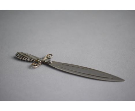 A Novelty Silver Book Mark in the Form of a Dagger, Birmingham 1906 