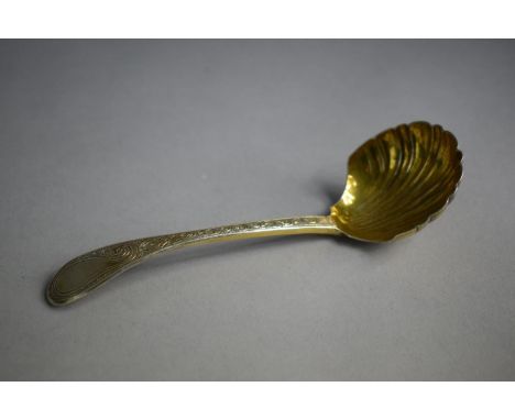A Georgian Silver Ladle with Shell Bowl. London 1835 