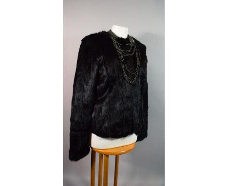 A Ladies Rabbit Fur Jacket by K-Yen, Size 10-12 
