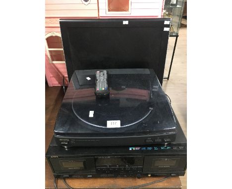 AIWA RECORD DECK & TAPE RECORDER & TV DVD PLAYER