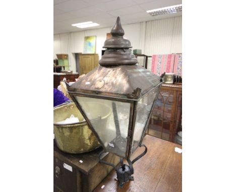 Victorian Coppered Street Lantern Top
