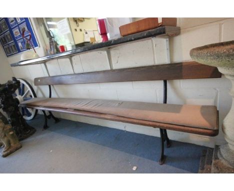 Early 20th century Pine and Cast Iron Bench
