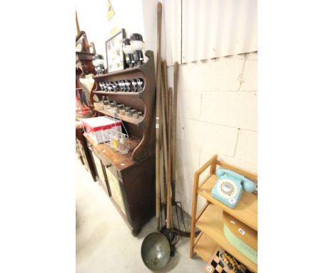 Seven Vintage Long Handled Garden and Other Tools