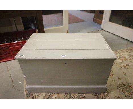 Vintage Painted Pine Trunk