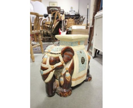 Ceramic Elephant Stool