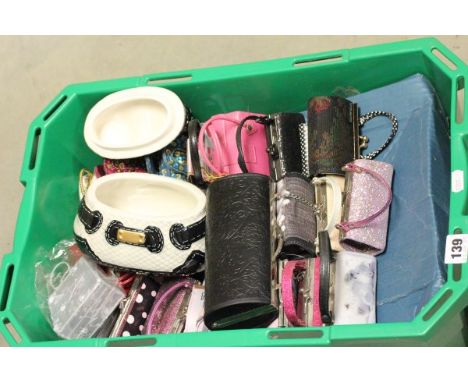 Tub of Trinket Boxes and Handbags
