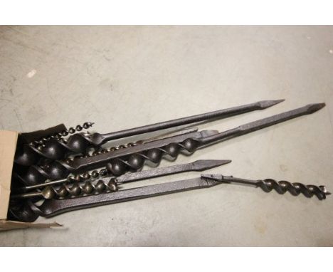 Group of Vintage Large Drill Bits