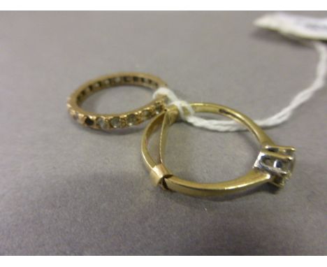 9ct & CZ Ring plus Eternity Ring