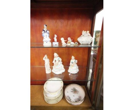 Noritake Part Dessert Service, similar Bowl together with a Ceramic Cherub Dish & Lid, Pin Doll & Legs and Seven Continental 