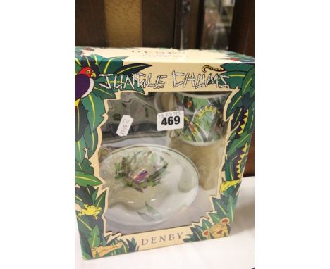 Boxed Denby 'Jungle Chums' Plate, Bowl & Cup Set