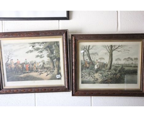 Two Framed and Glazed Hunting Prints