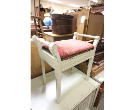 Painted Piano Stool