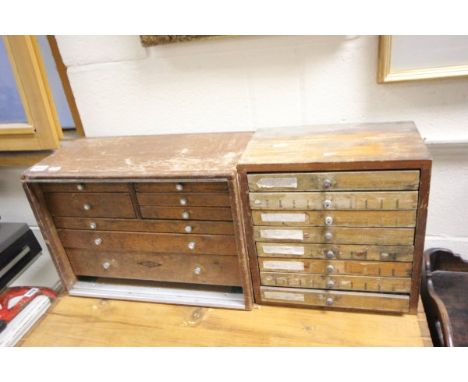Two Vintage Wooden Engineers Cabinets