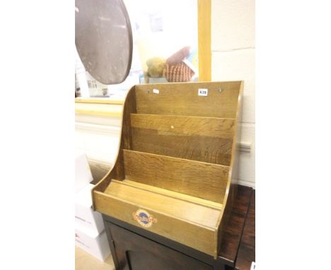 Vintage Oak Main Line Brand Stationery Rack